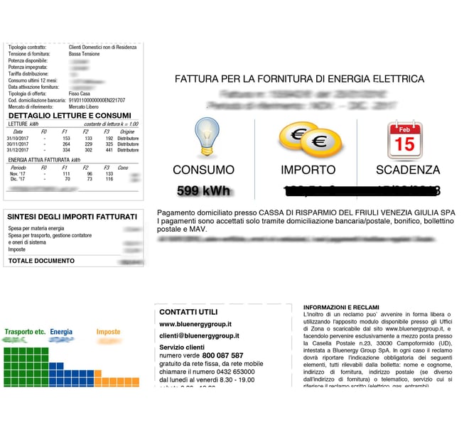 bolletta imposte energia elettrica